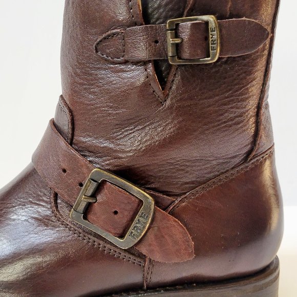 NWT Frye Women's Veronica 6" Shortie Boots Dark Brown - Picture 4 of 11